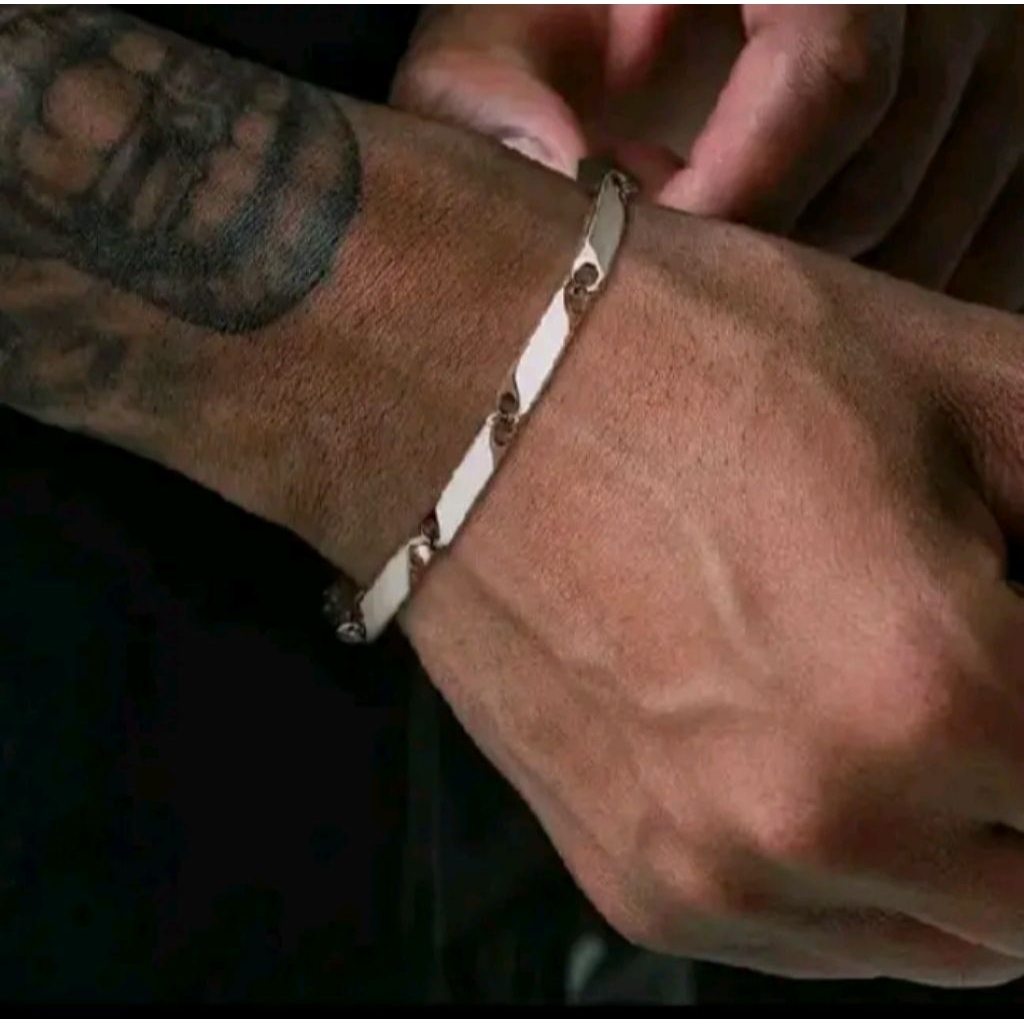 Gelang Titanium Rantai Model Padi