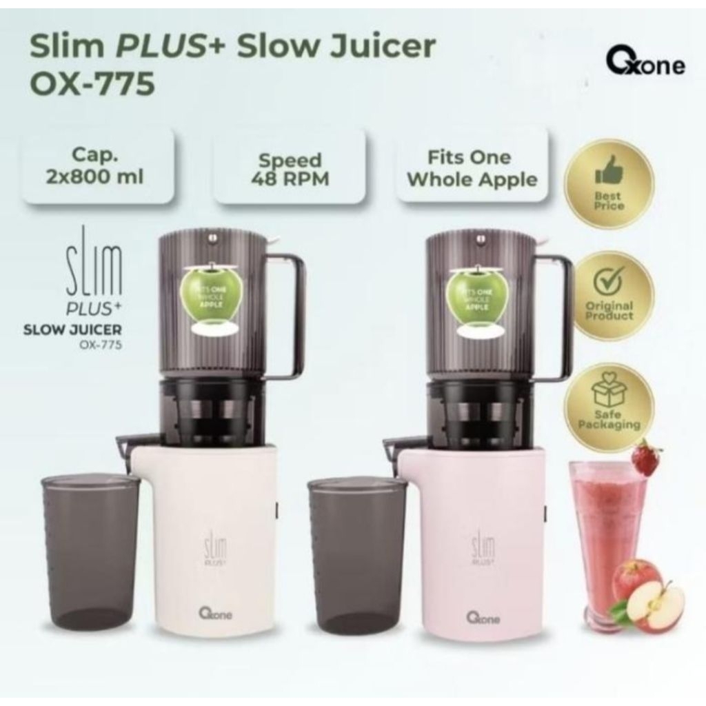 Oxone OX775 Slim Deluxe Compact Slow Juicer zero metal ox-775