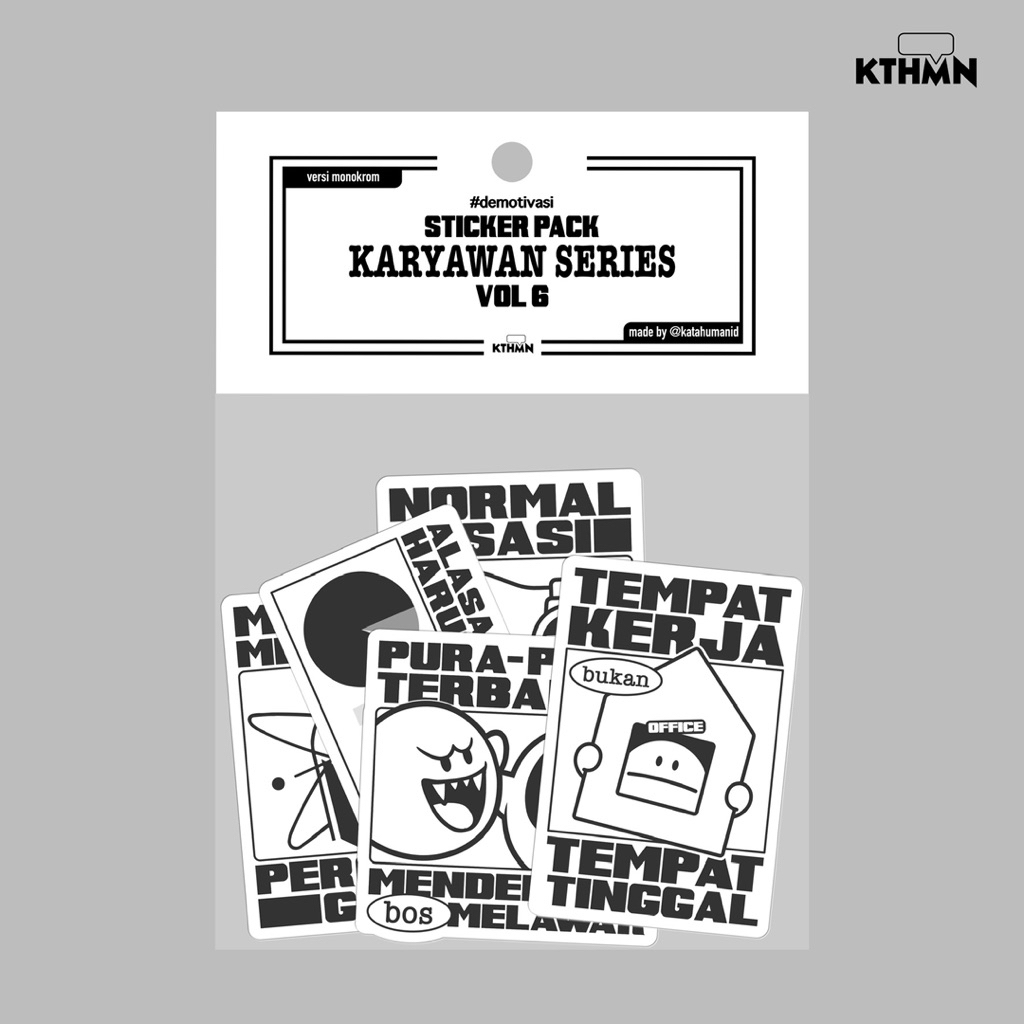 

Karyawan Series Vol. 6 (Monokrom) - Sticker Pack | SP - 080
