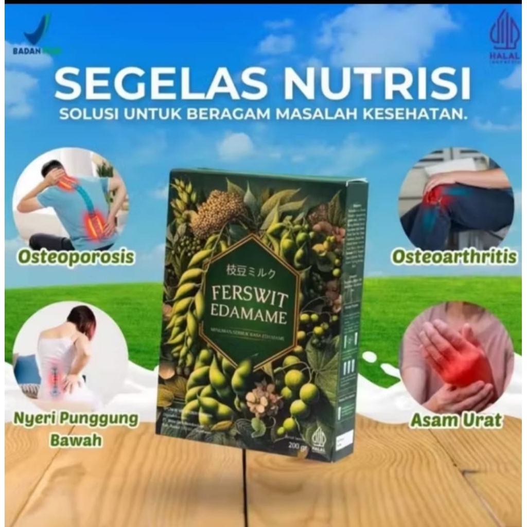 

Susu Terbaik FERSWIT EDAMAME Jepang Mengatasi Kolestrol, Asam Urat, Nyeri Sendi Aman Cepat