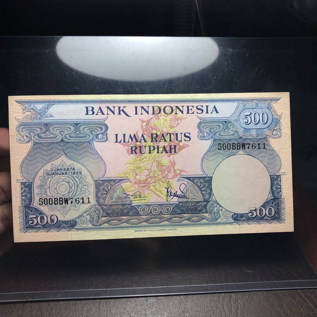 Uang Kuno 500 Bunga 1959 Asli 7611