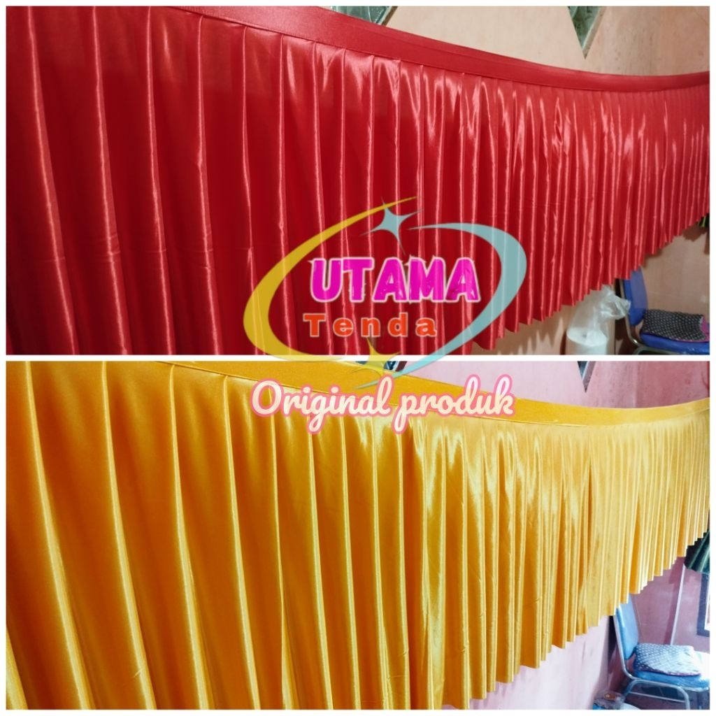 skirting/rempel meja prasmanan panjang 3 meter tinggi 75 cm