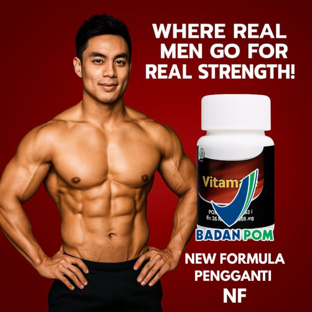 "Vitamale - Suplemen Herbal Pria | 30 Kapsul @500mg | Original & Terdaftar BPOM"