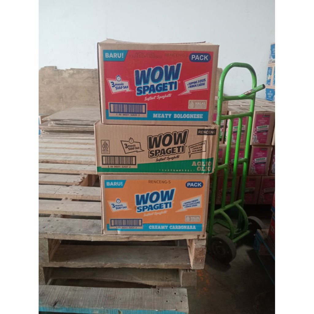 

Wow Spaghetti 1 dus ada 3 varian rasa isi 40 pcs