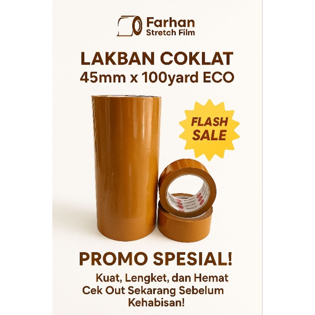 

Lakban Coklat 45mm x 100yard | Lakban Cokelat 100yard | Lakban Cokelat 45mm