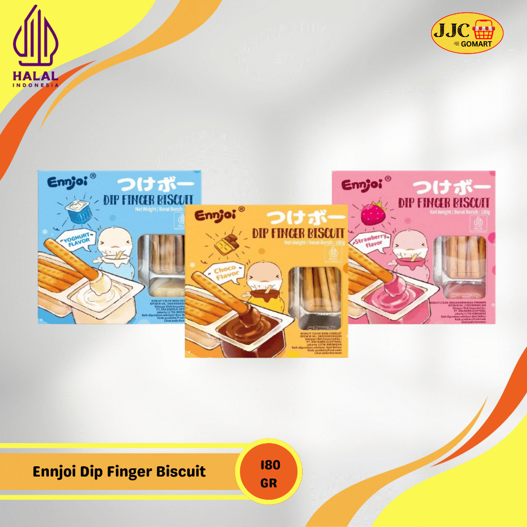 

Enjoi Dip Finger Biscuit / Biskuit Chocolate , Strawberry , Yoghurt 180g