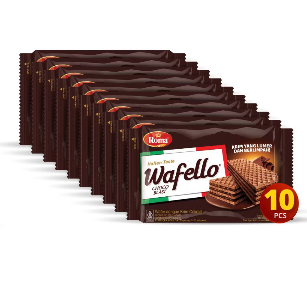 

Wafello wafer renyah 4 varian rasa