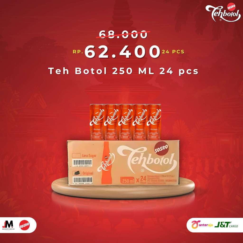 

Tehbotol Sosro kotak 250 ml Original isi 24 Pcs
