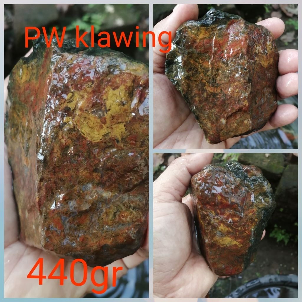 rough pancawarna klawing kristal