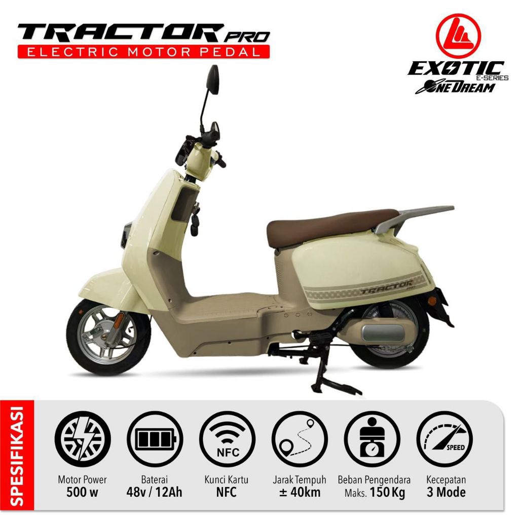SEPEDA LISTRIK EXOTIC TRACTOR PRO DINAMO 500WATT 48V/12AH