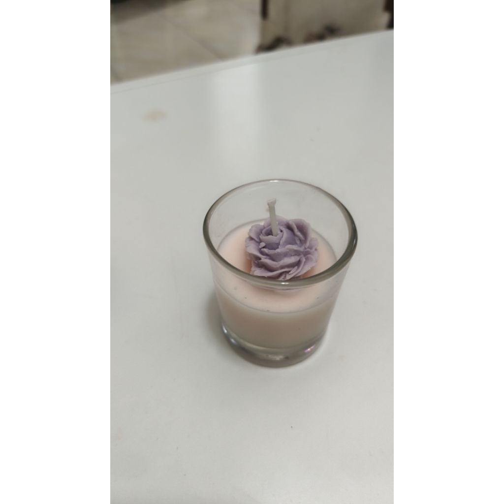 lilin aromaterapi bunga mawar wangi