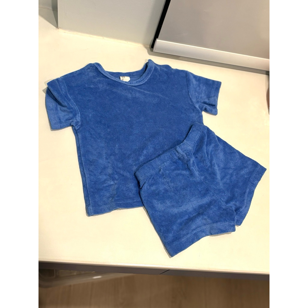 H&M set baju santai anak jumpsuit jumper bodysuit bayi bahan terry