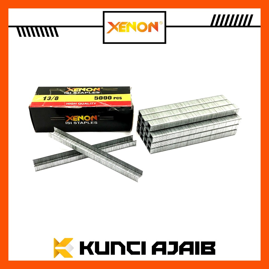

XENON Isi Staples 13/8 - Refill Air Nailer Gun Paku Tembak Bit Finish Nail