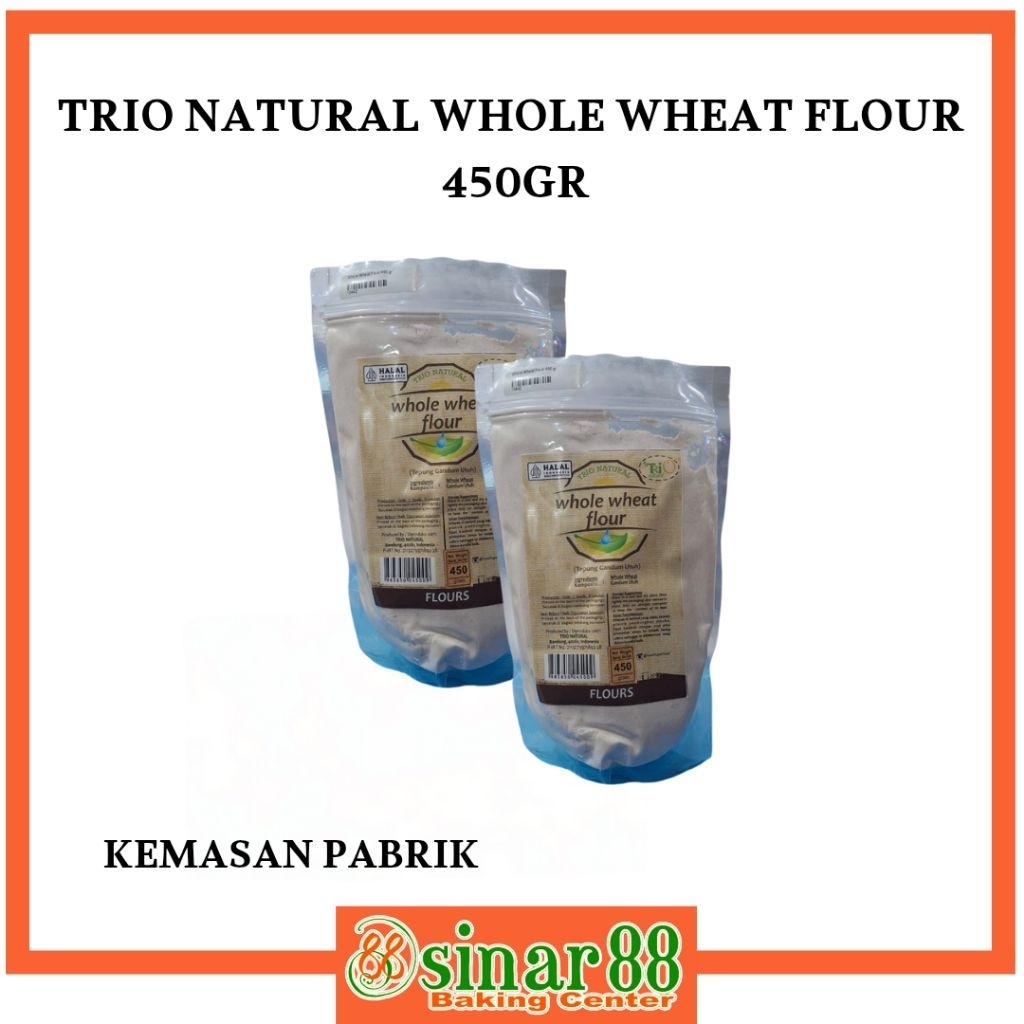 

TRIO NATURAL WHOLE WHEAT FLOUR 450 GR