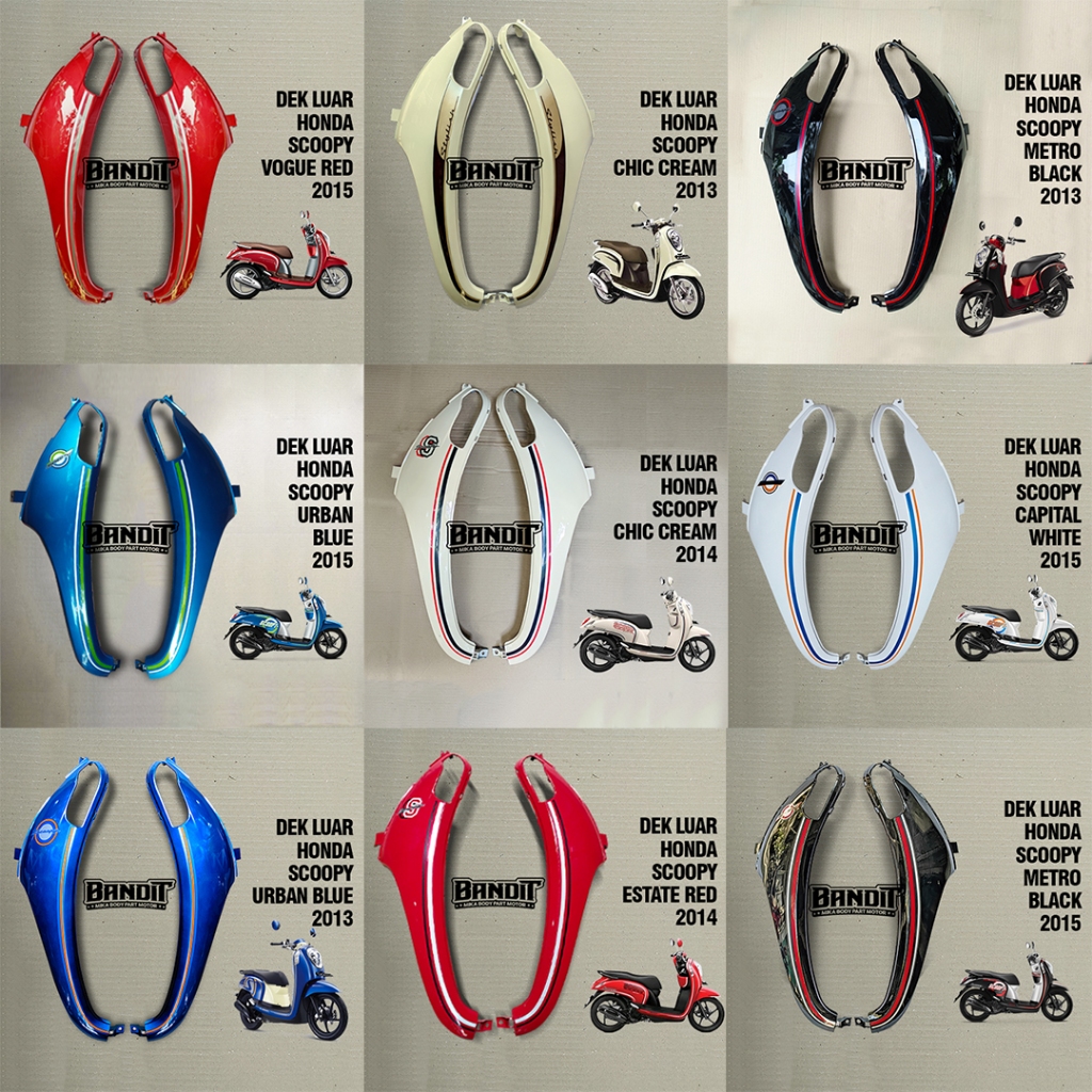 Legshield luar Sayap kanan kiri body sayap Scoopy FI esp 2013 2014 2015 2016