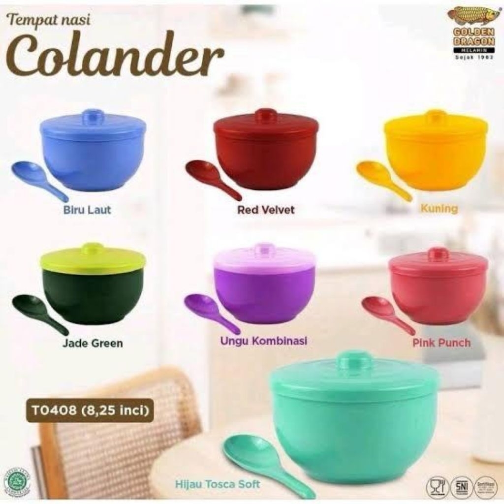 Tempat Nasi Tutup Tegak T0408 8,25inch