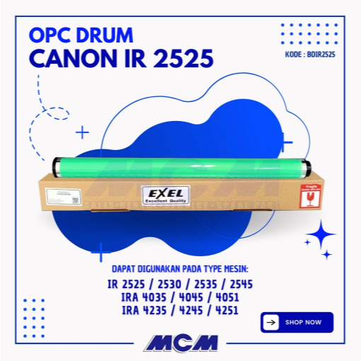 OPC DRUM EXEL CANON IR 2525 IRA 4025 4225 WITH SILENCER - SPAREPART MESIN FOTOCOPY BERKUALITAS