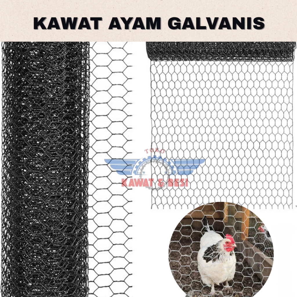 Kawat Ayam Galvanis Pembuatan Kandang serbaguna