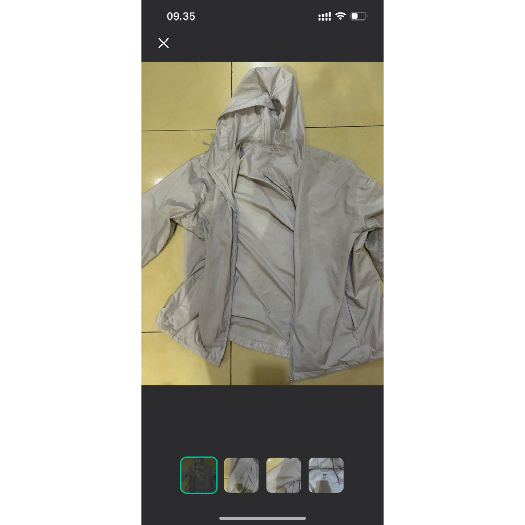 Uniqlo Pocketable Parka Preloved XL Ungu