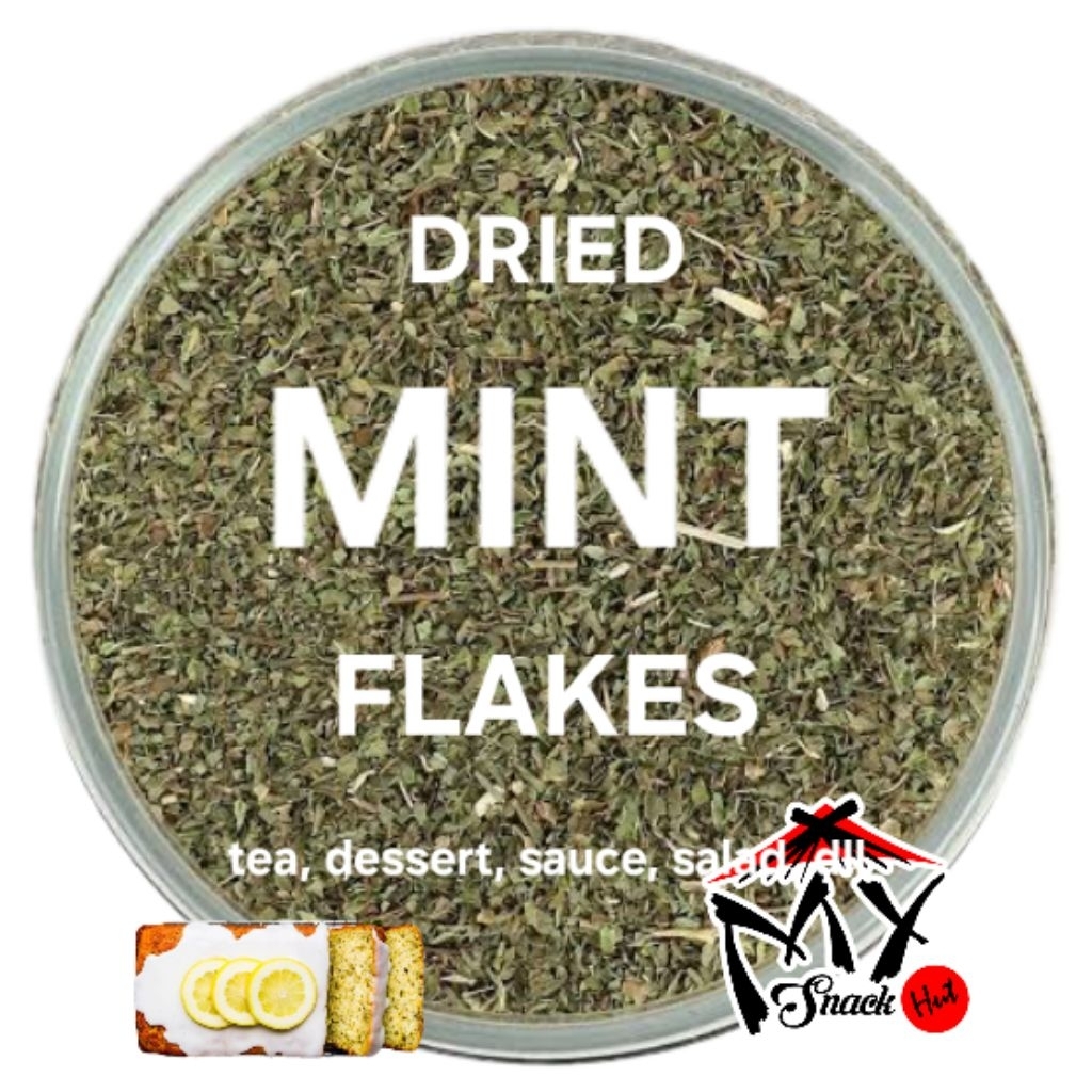 

DRIED MINT FLAKES 5GR DAUN MINT KERING PEPPERMINT TEH HERBS LEAVES LEAF REMPAH PUDINA BO HE YE