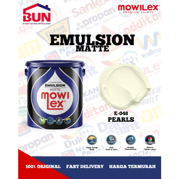 Mowilex Emulsion Cat Tembok Interior 20 Liter - PEARLS (TINTING)