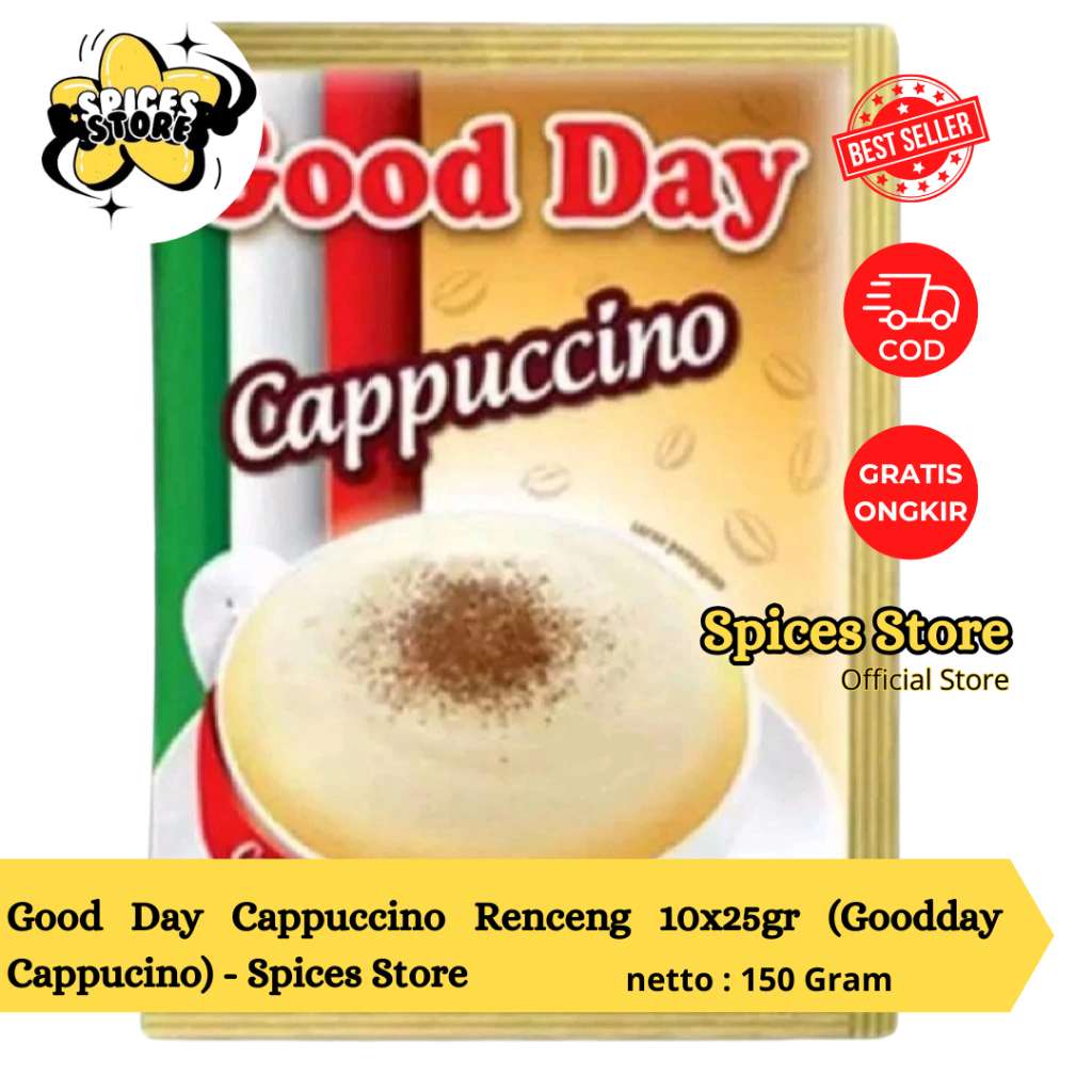 

Good Day Cappuccino Renceng 10x25gr (Goodday Cappucino) - Spices Store Kopi Murah