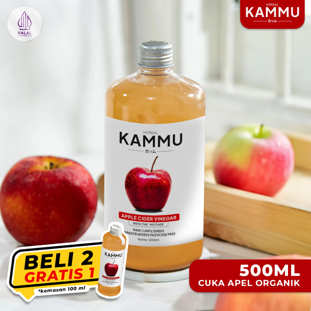 

HERBAL KAMMU - Cuka Apel Asli With Mother 500ml