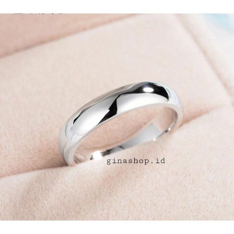 Cincin Pria Wanita Cincin Kawin Nikah Anti Karat Titanium Pengganti Cincin Kawin Termurah