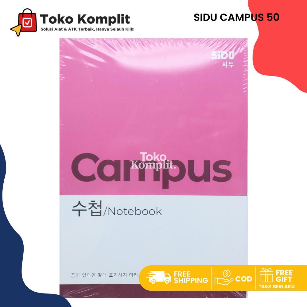 

Komplit - (5/PAK) Buku Tulis Sidu isi 50 Campus Korea Besar Ukuran Boxy