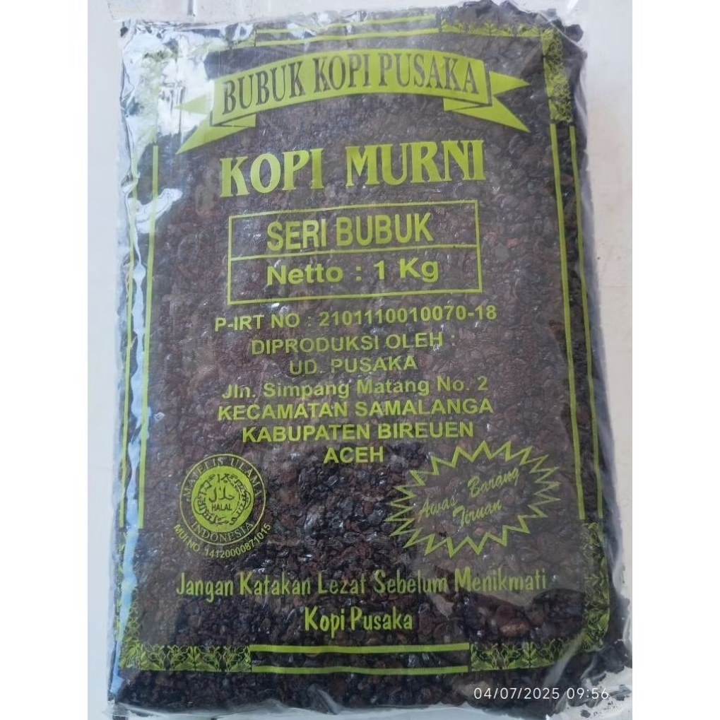 

1Kg Bubuk Kopi Saring Spesial Pusaka Kualitas No 1
