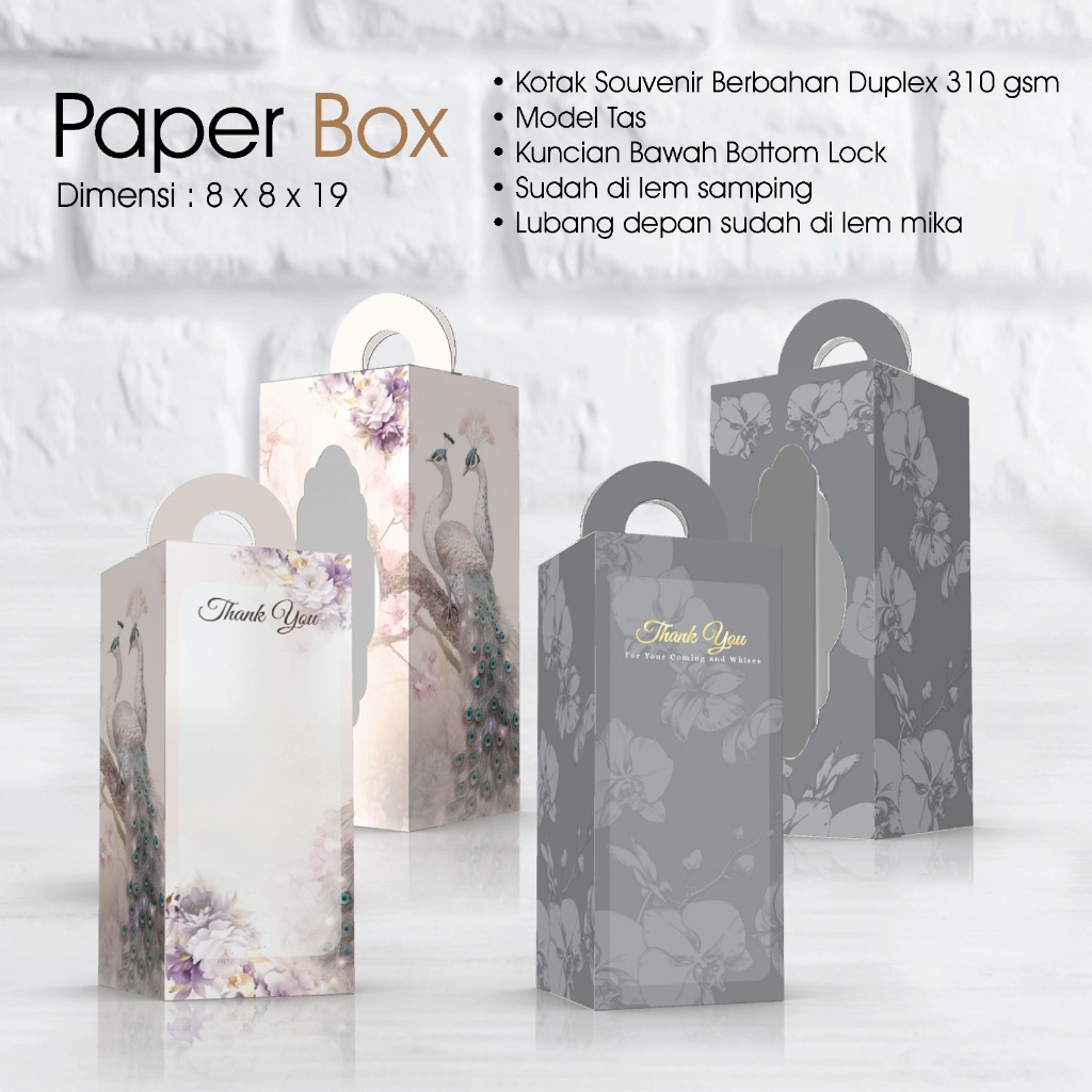 

Paperbox Souvenir Uk. 8 x 8 x 19 TAS BL , Duplex 310 gsm