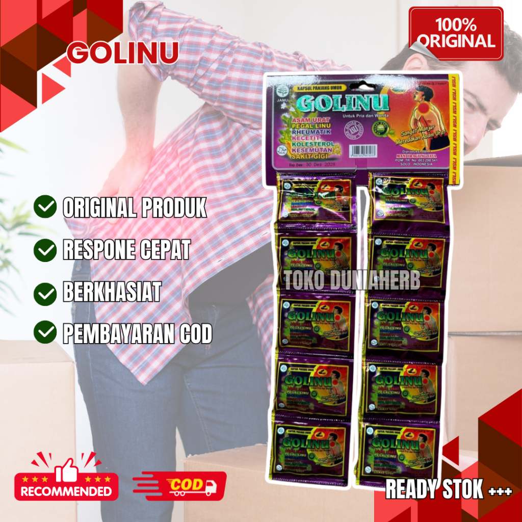 

Golinu Kapsul Renceng Original Asam Urat Pegal Linu