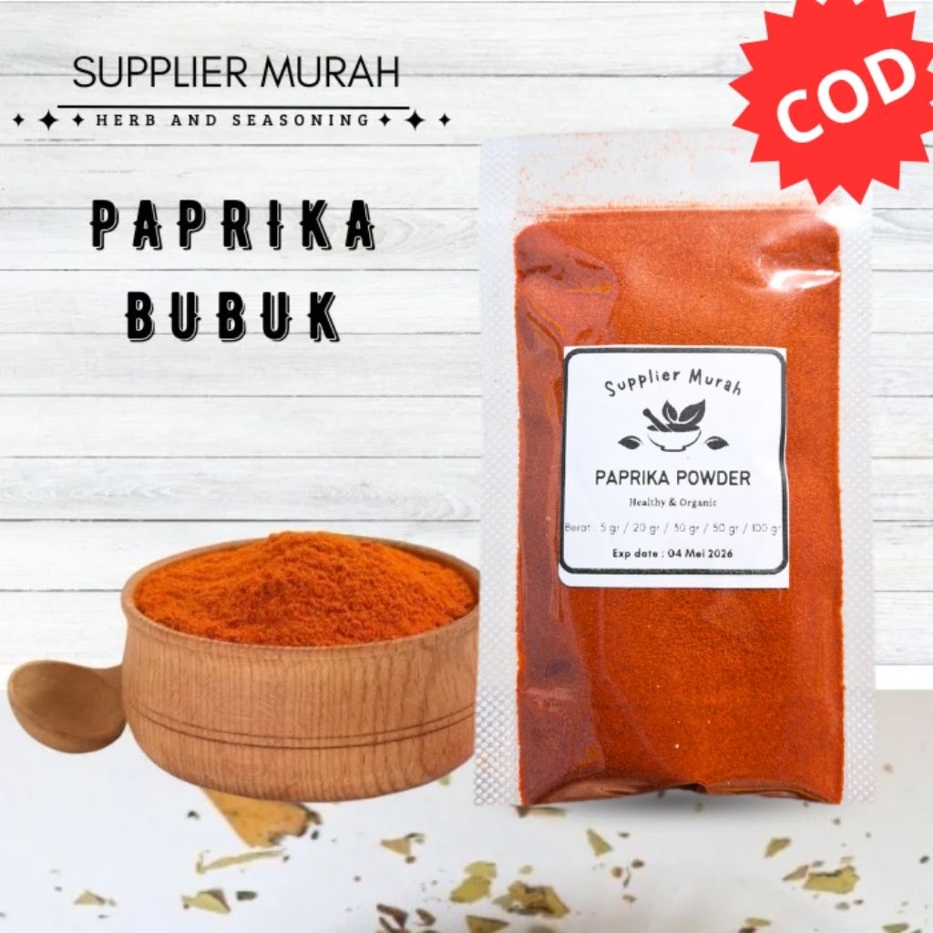 

Paprika Bubuk / Ground Paprika / Rempah Murah / Rempah Bubuk Powder / Bumbu Dapur Lengkap