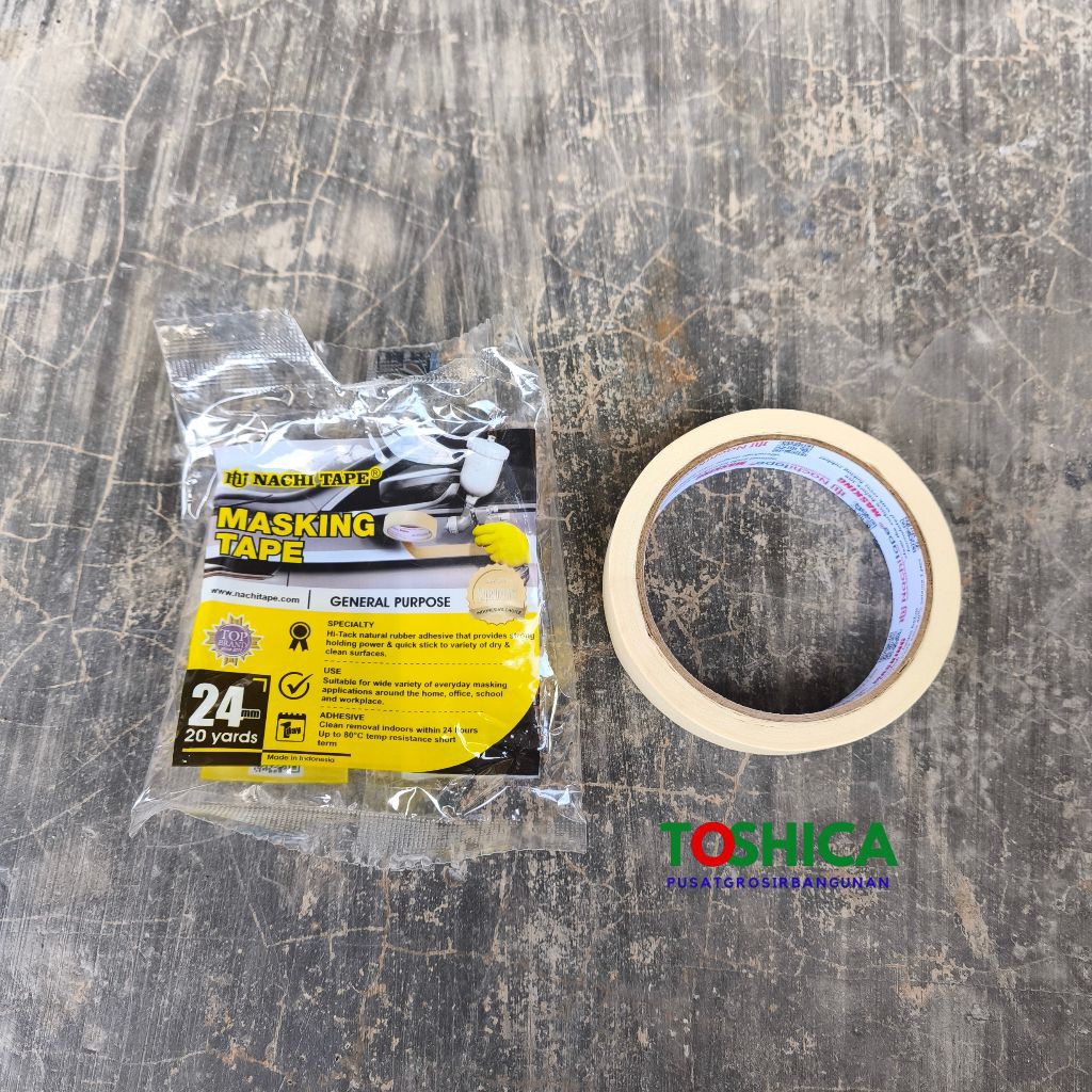 

Lakban Kertas NACHI / Masking Tape / Lem kertas 1 inch