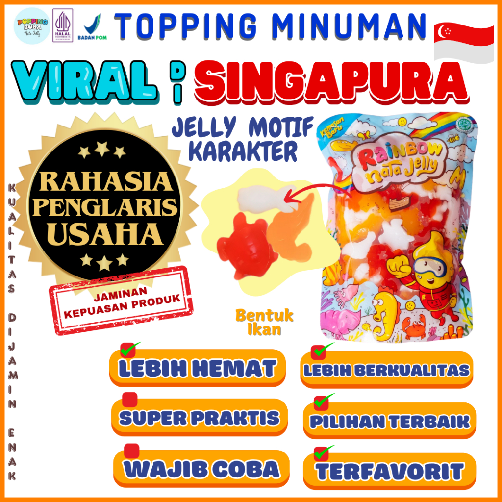 

JellyMotifKarakterToppingMinumanKombinasi GULARE Sirup Gula Aren Brown Sugar Syrup - Jelly Motif Karakter 500 Gram | Cocok Untuk Semua Jenis Minuman