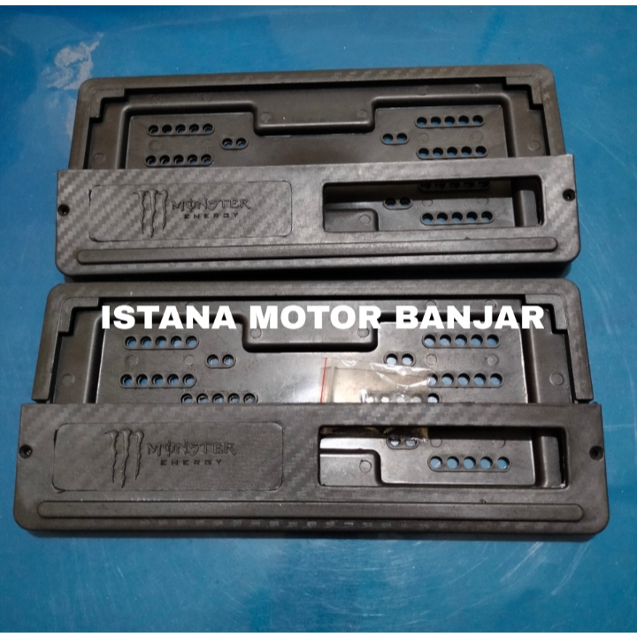 sepasang plat nomor monster carbon plat nomor motor tempat plat nomor