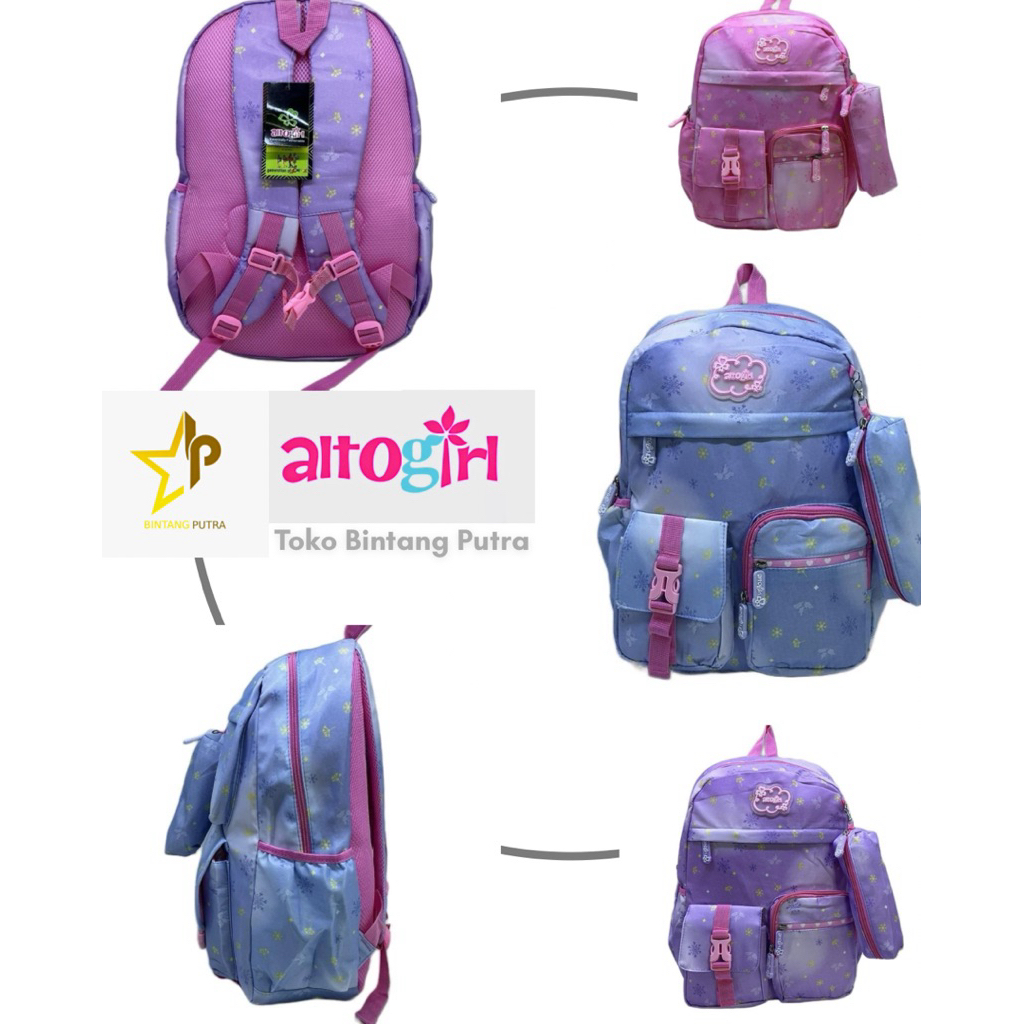 SILVER GIRL - POLO ALTO GIRL 74310-7 - TAS ALTO ANAK - TAS RANSEL SEKOLAH - PALO ALTO