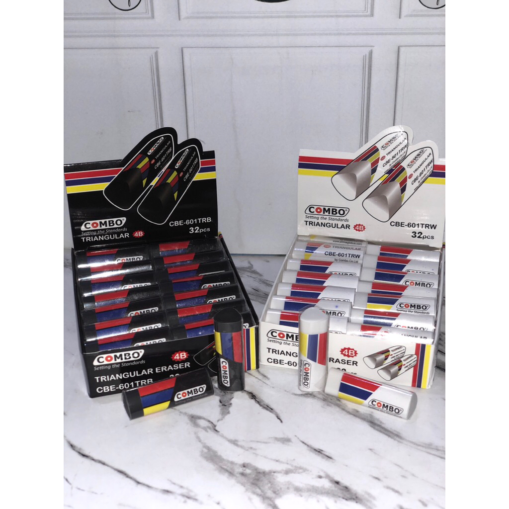 

N/A Triangular Eraser CBE-601 / Penghapus Pensil Segitiga / Triangle Eraser / Pencil Eraser Black and White / Stip Karet / Hapusan Pensil
