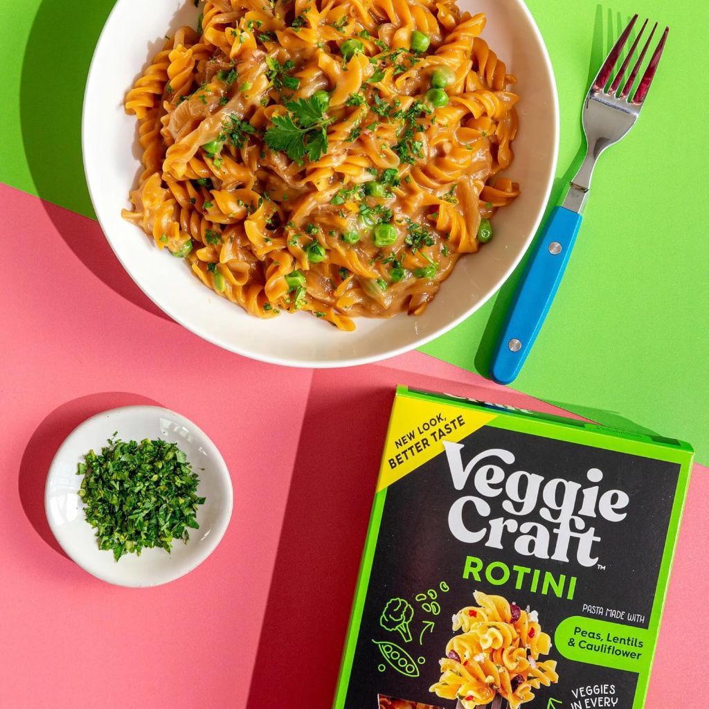 

Veggiecraft Farms Rotini Pasta - High Protein, Vegan, Gluten Free Noodles, Made with Lentil Peas & Cauliflower, Plant Based, Low Carb, Healthy Pasta, High Fiber, Non-GMO - 8 Ounce