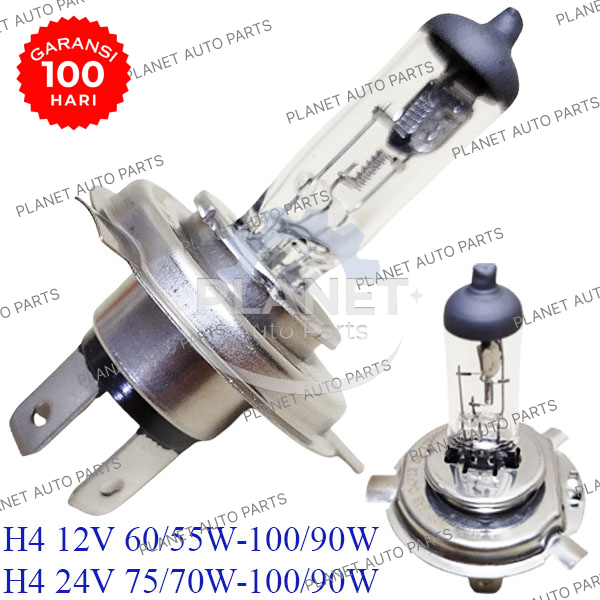 Bohlam Lampu Halogen H4 12V 60/55W 100/90W 24V 75/70W 100/90W - 10008681 PAP