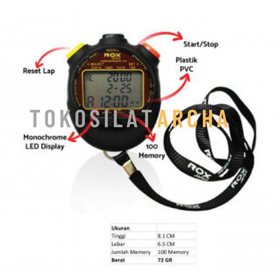Stopwatch Digital ROX 10 Memory / Stopwatch Choronograph / Stopwatch Olahraga