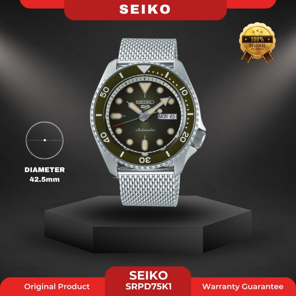 SEIKO SRPD75K1 PRIA ORIGINAL JAM TANGAN COWOK ARLOJI COWOK FASHION
