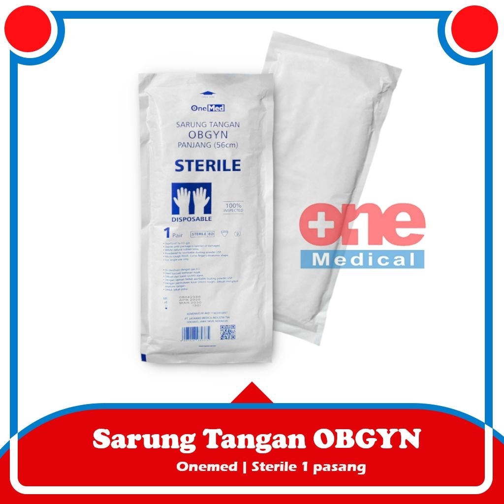 Sarung Tangan Medis Steril Obgyn Bidan Panjang 56cm ONEMED