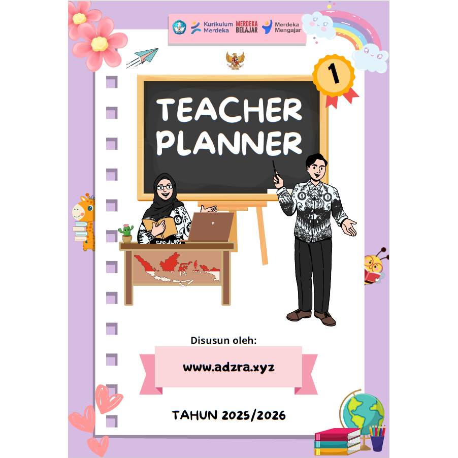 

Agenda Guru Teacher Planner 2025 - 2026 + BINDER B5
