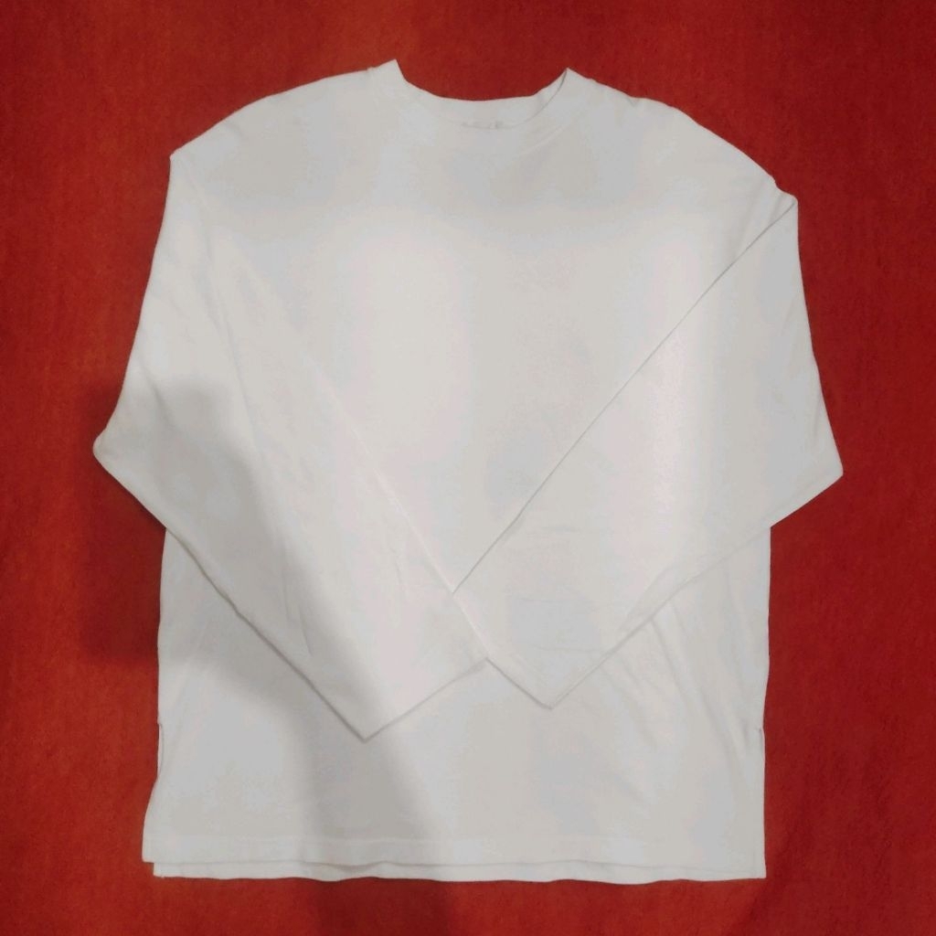kaos longsleeve GU by Uniqlo putih polos size XL (likenew)