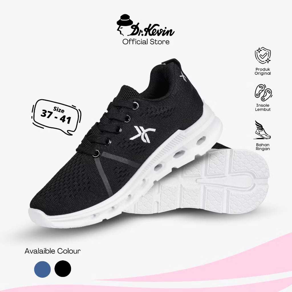 Dr. Kevin 589-071 Sepatu Sneakers Wanita Warna Abu-abu & Hitam