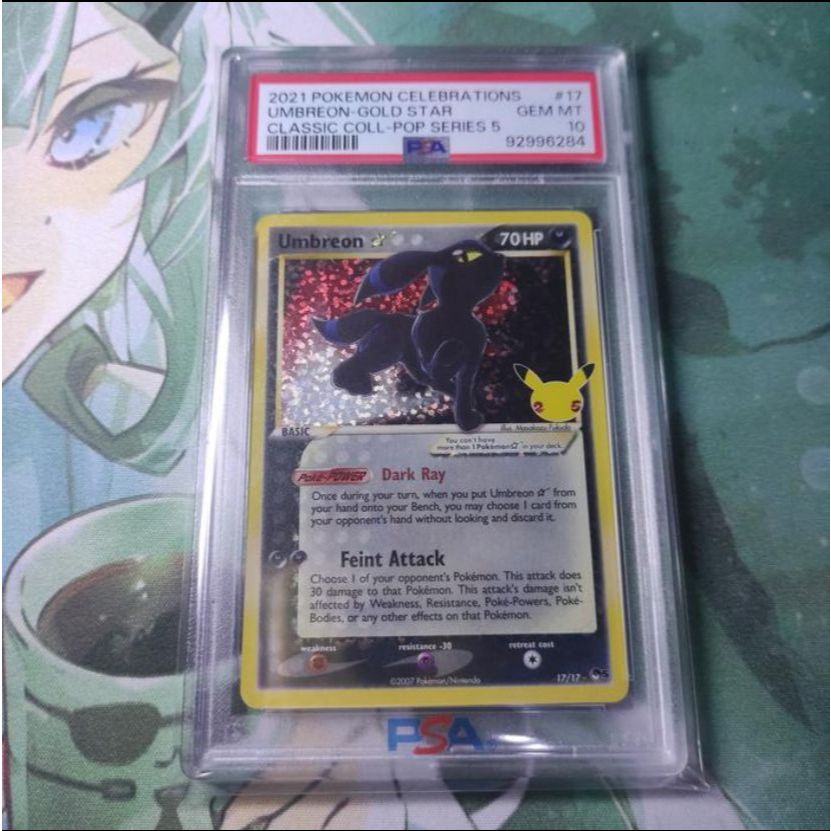 Pokemon TCG EN English SWSH 25th Celebrations Umbreon Gold Star PSA 10