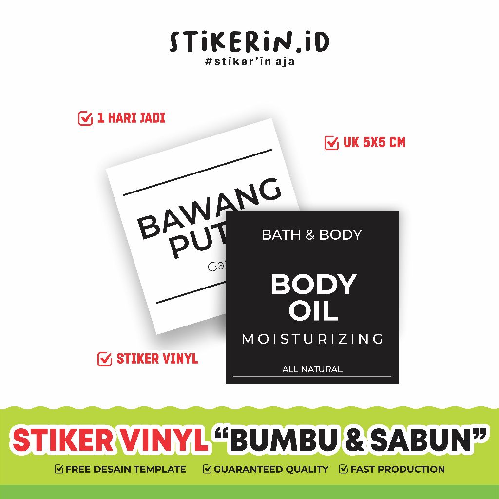 

Stiker Bumbu & Sabun Vinylglossy | Stiker Bumbu | Stiker Sabun | Ready Stok
