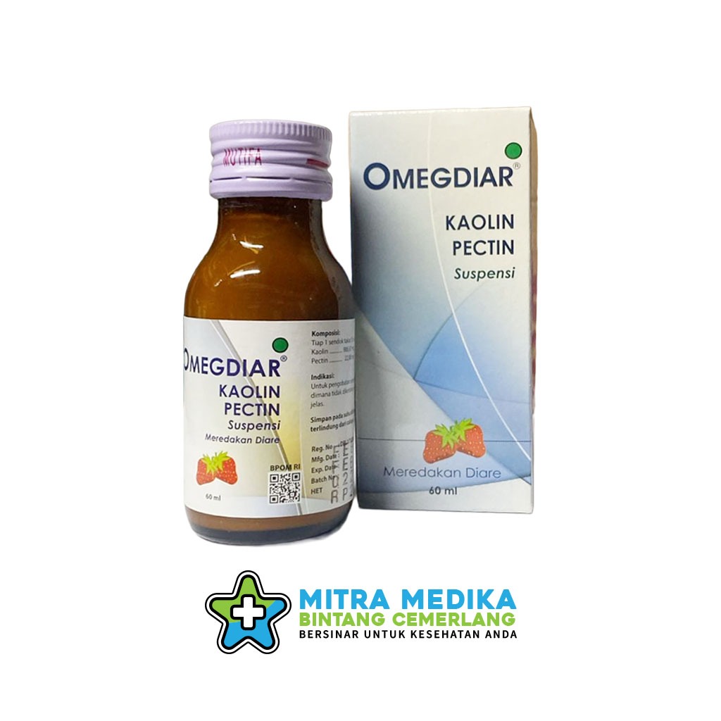 OMEGDIAR KAOLIN PECTIN SUSPENSI OBAT ANTIDIARE ( 1 BOTOL )