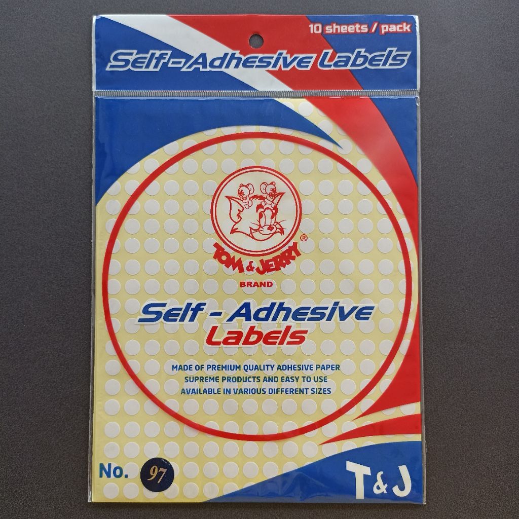 

Tom Jerry Label No.97 | Label Polos Ukuran 8 mm Bulat | Self Adhesive 3.200 Labels